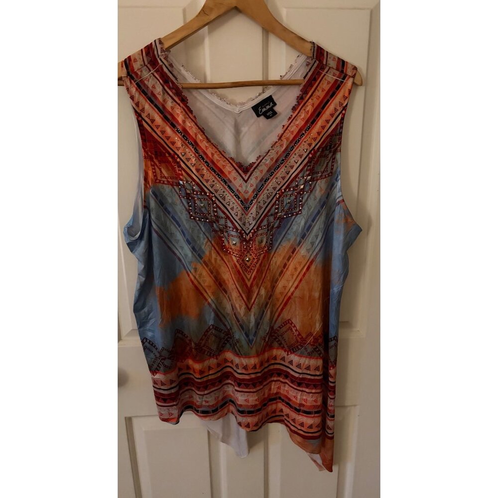 Women's Simply Emma Embellished Tank Top Size 2X